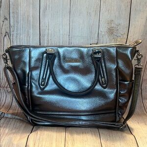 Elegant Metallic Shoulder Bag with dust bag